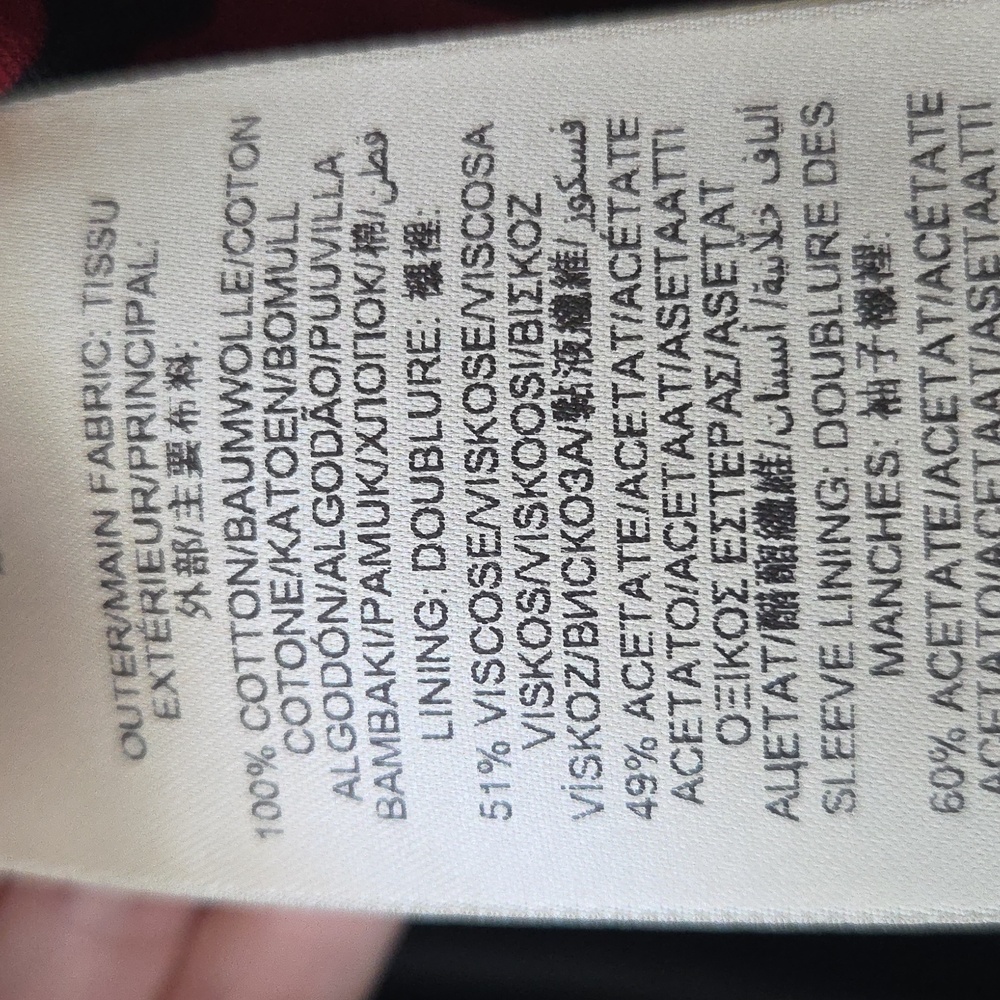 Burberry Red and Black Camo Trench Coat Limited Edition - Picture 15 of 15